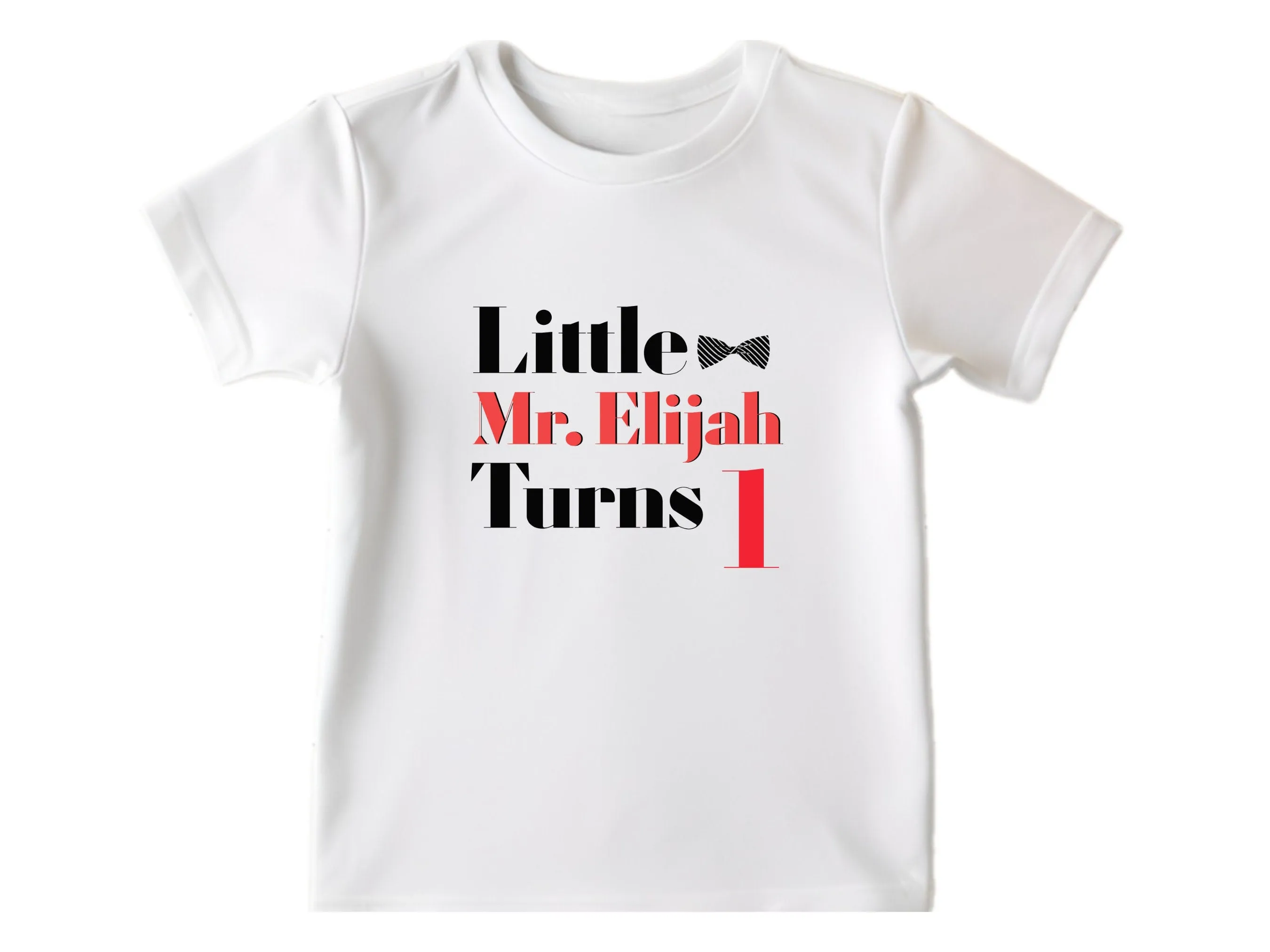 Personalized Name 1st Birthday Bodysuit Gift for Baby Boys with Little Turns 1