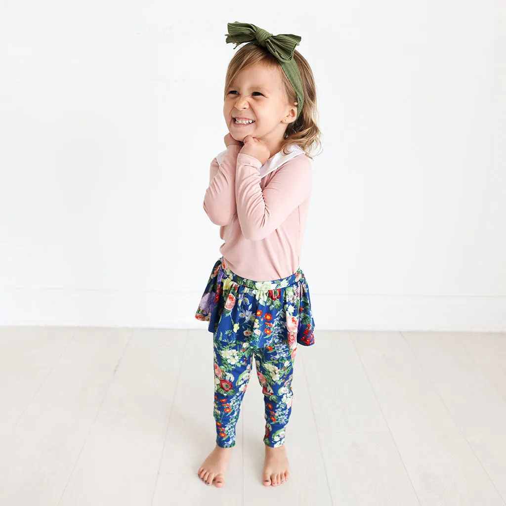 Posh Peanut Long Sleeve Peterpan Collar Bodysuit & Skirted Legging Set - Carmen