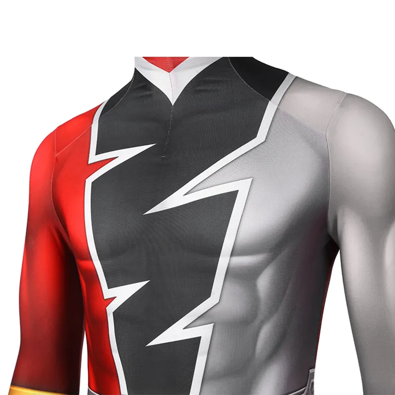 Power Rangers Red Ranger Costume Kishiryu Sentai Ryusoulger Soldier Jumpsuit Bodysuit