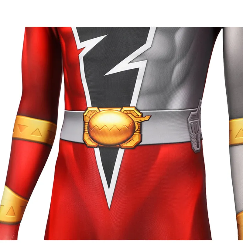 Power Rangers Red Ranger Costume Kishiryu Sentai Ryusoulger Soldier Jumpsuit Bodysuit