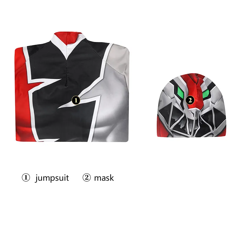 Power Rangers Red Ranger Costume Kishiryu Sentai Ryusoulger Soldier Jumpsuit Bodysuit