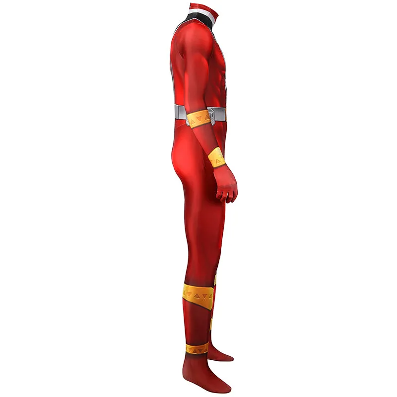 Power Rangers Red Ranger Costume Kishiryu Sentai Ryusoulger Soldier Jumpsuit Bodysuit
