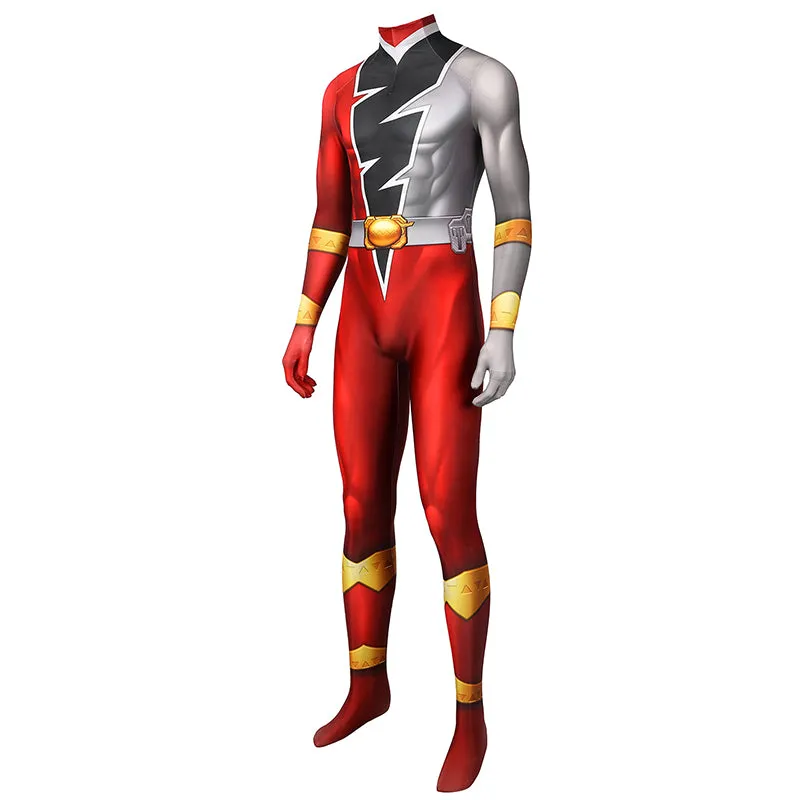 Power Rangers Red Ranger Costume Kishiryu Sentai Ryusoulger Soldier Jumpsuit Bodysuit