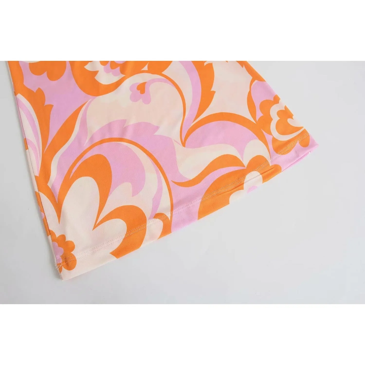 PRINTED FLARE HIGH WAIST PANTS