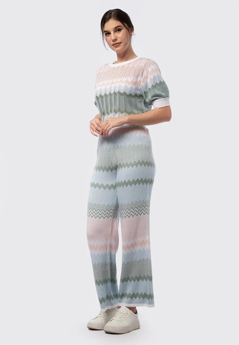 Printed High Waist Pants