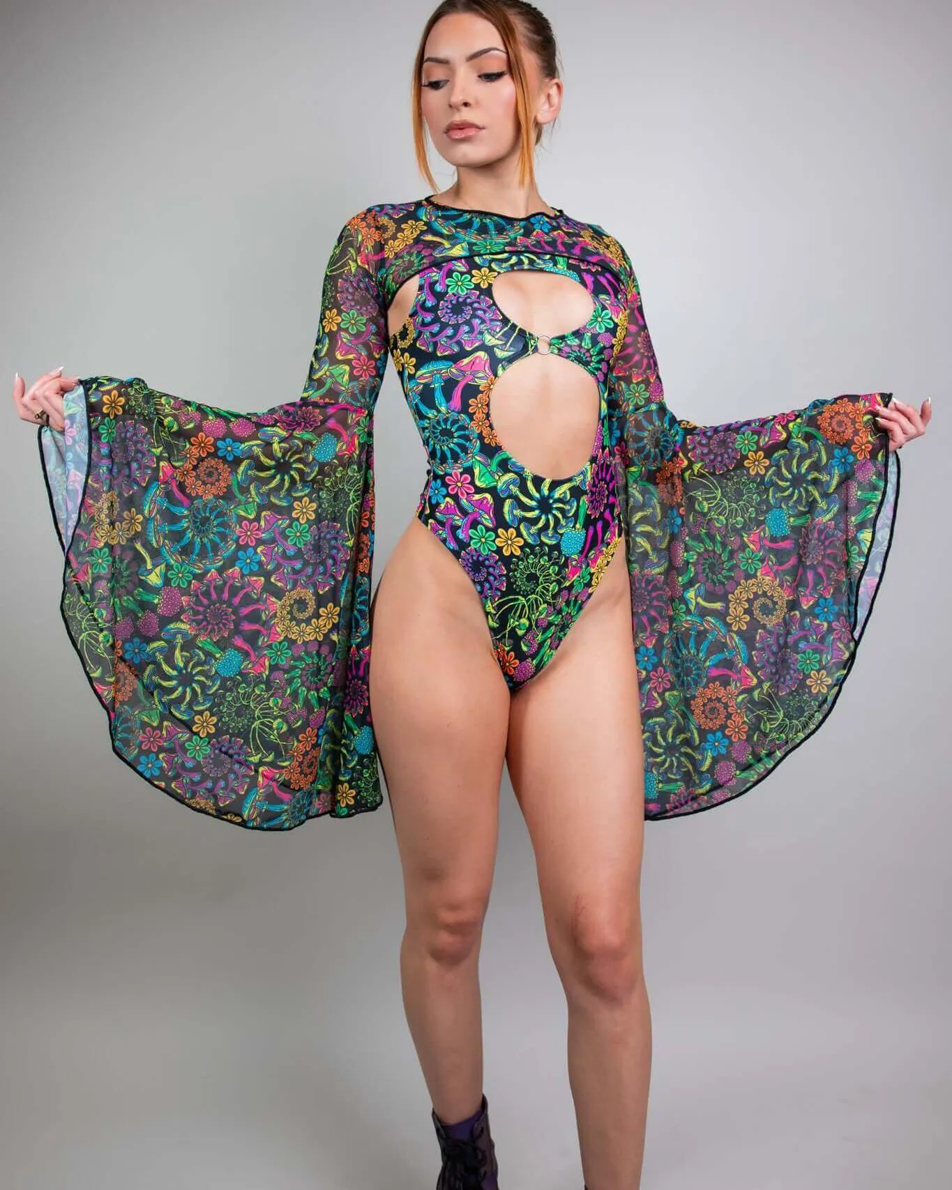 PsyBloom Mesh Bell Sleeves