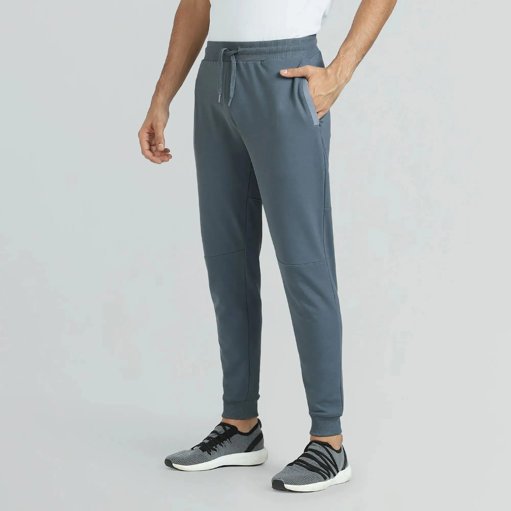 Quest French Terry Cotton-Blend Joggers Slate Grey