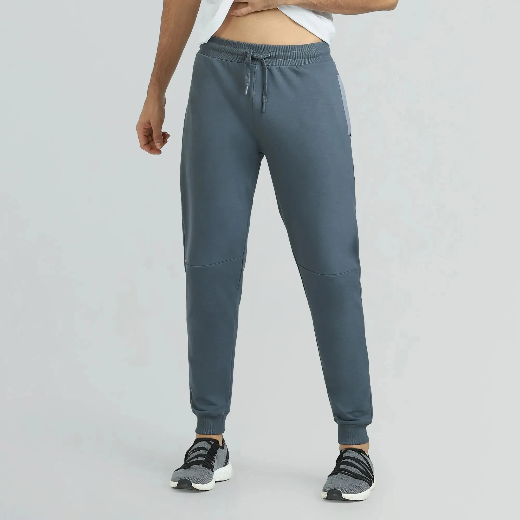 Quest French Terry Cotton-Blend Joggers Slate Grey