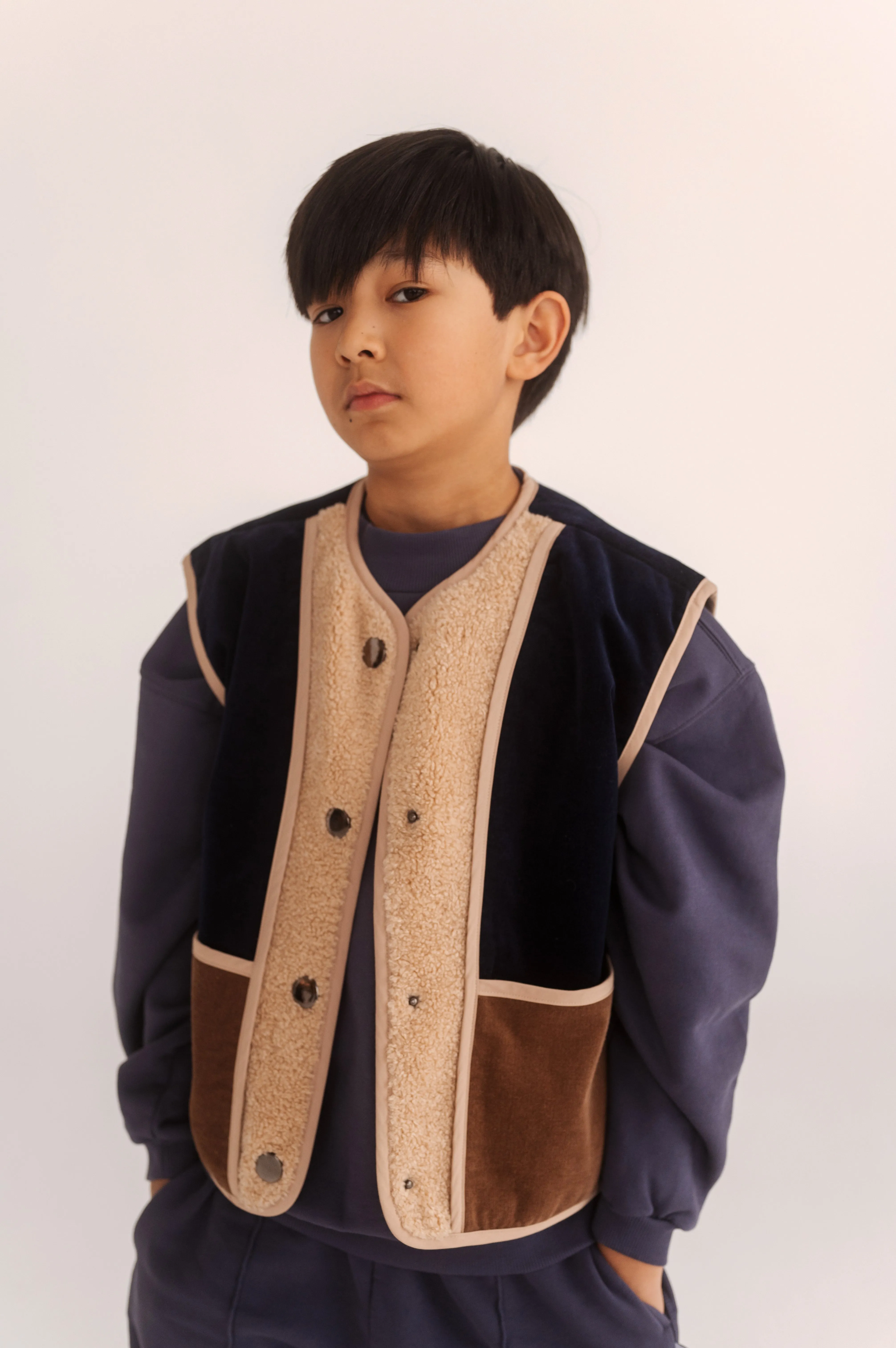 REPOSE / Waist Coat - color block