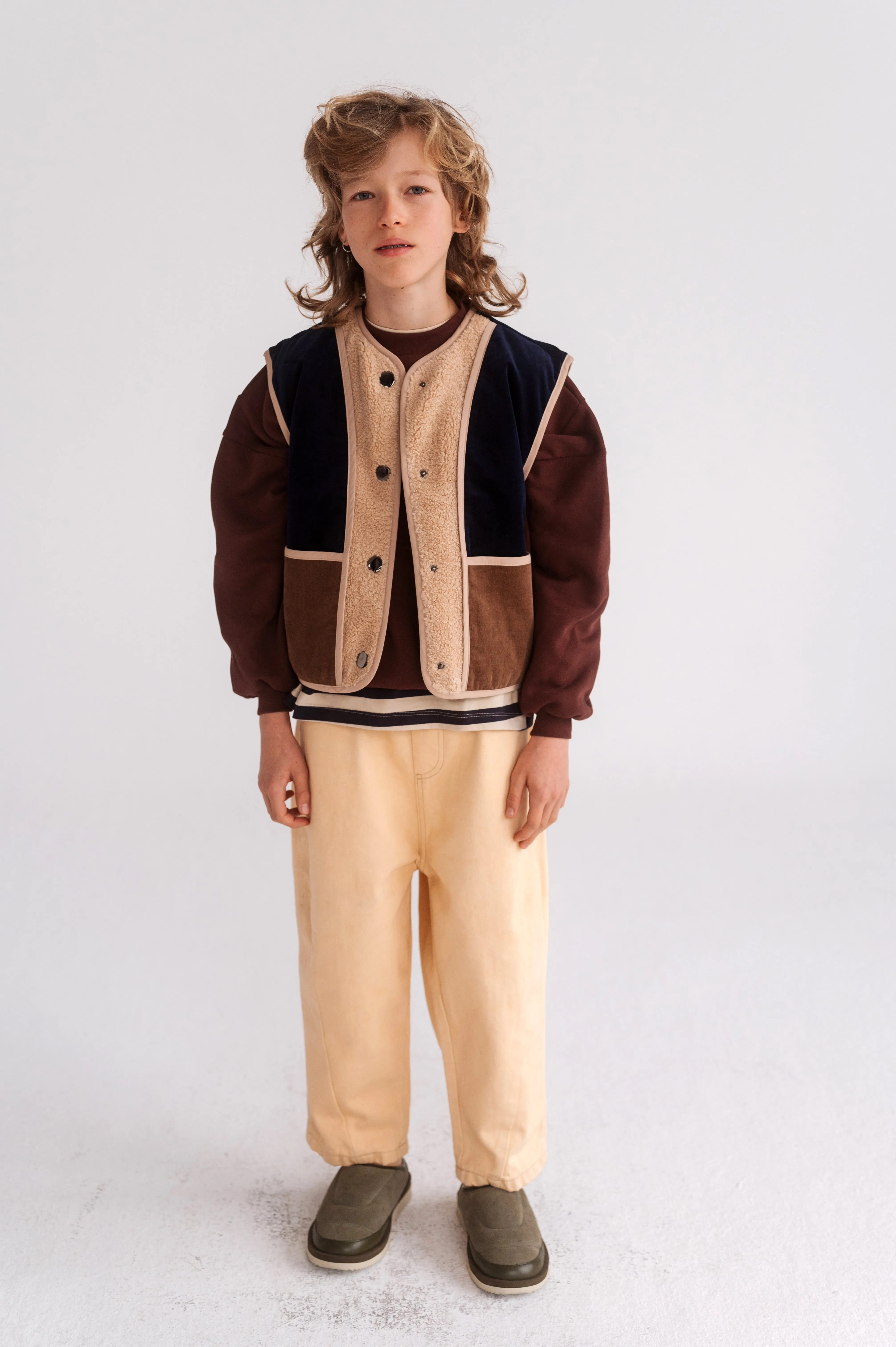 REPOSE / Waist Coat - color block