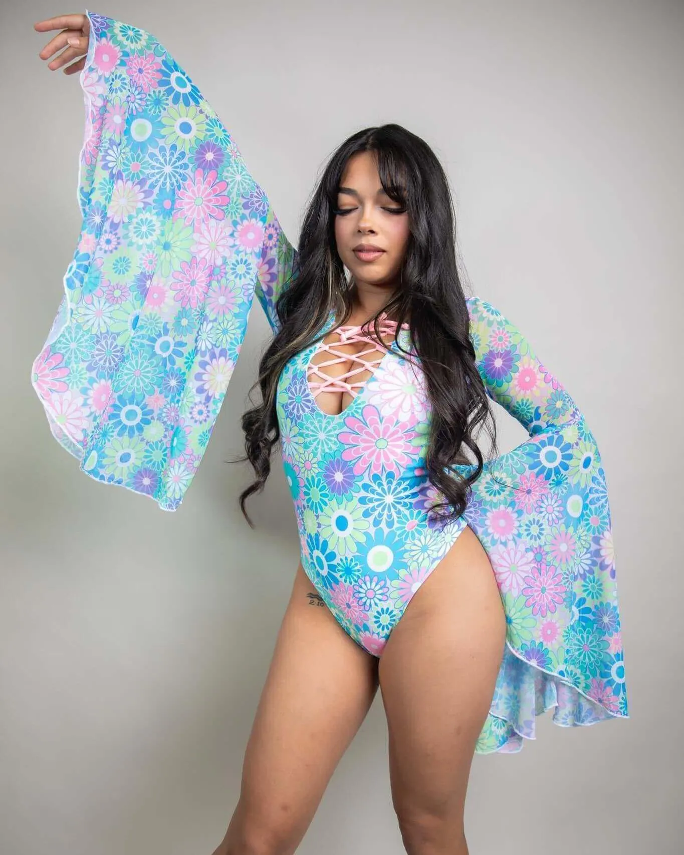 Retro Bloom Goddess Bodysuit