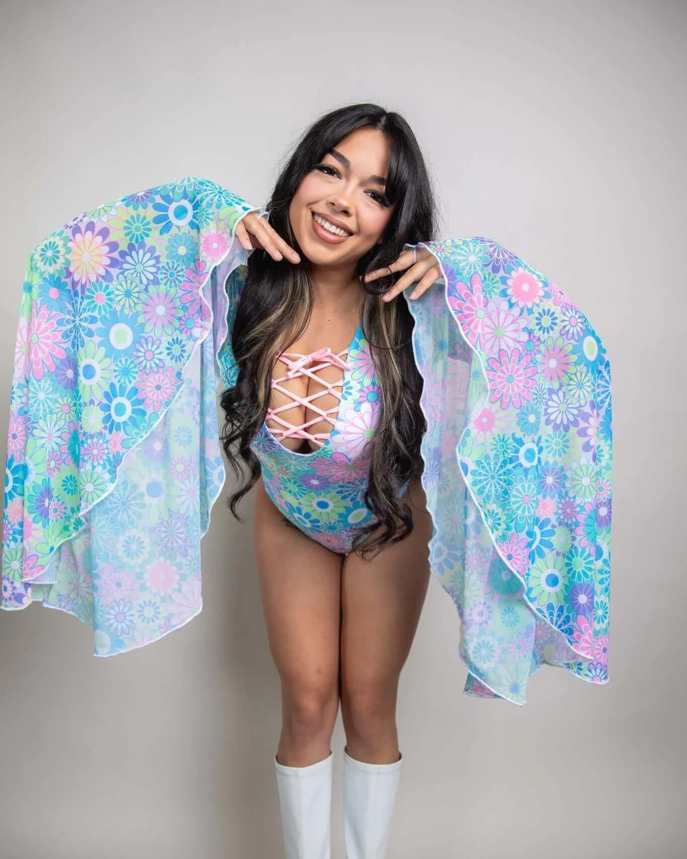 Retro Bloom Goddess Bodysuit