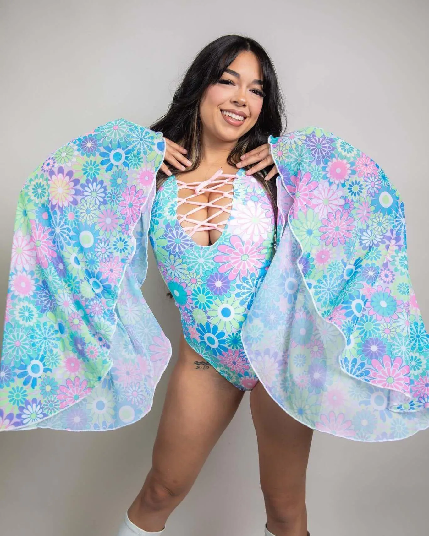 Retro Bloom Goddess Bodysuit