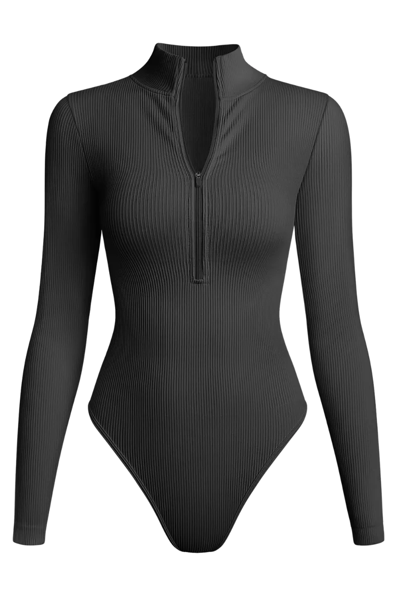 Revenge Body Long Sleeve Zip-Up Bodysuit