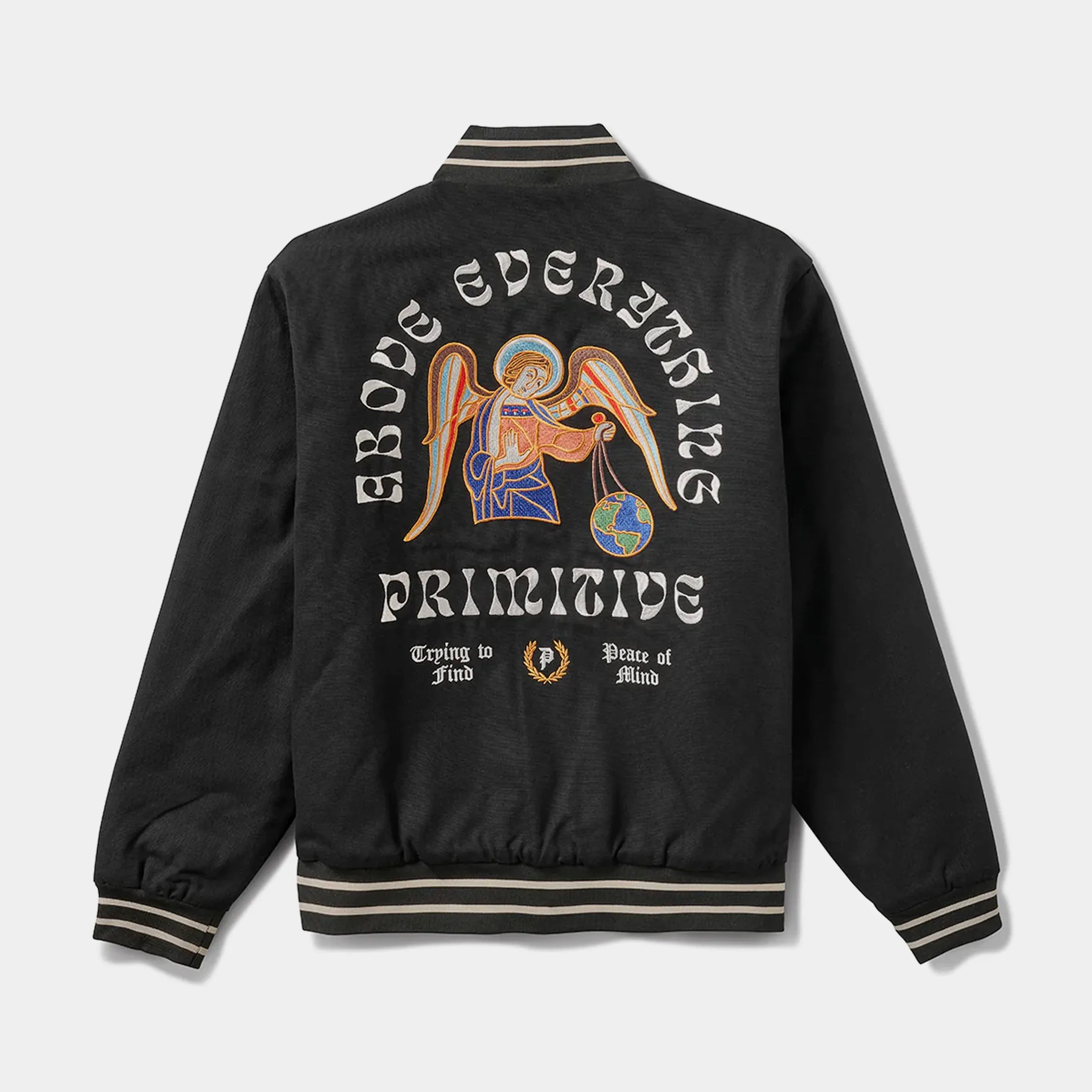 Savior Bomber Mens Jacket (Black/Beige)