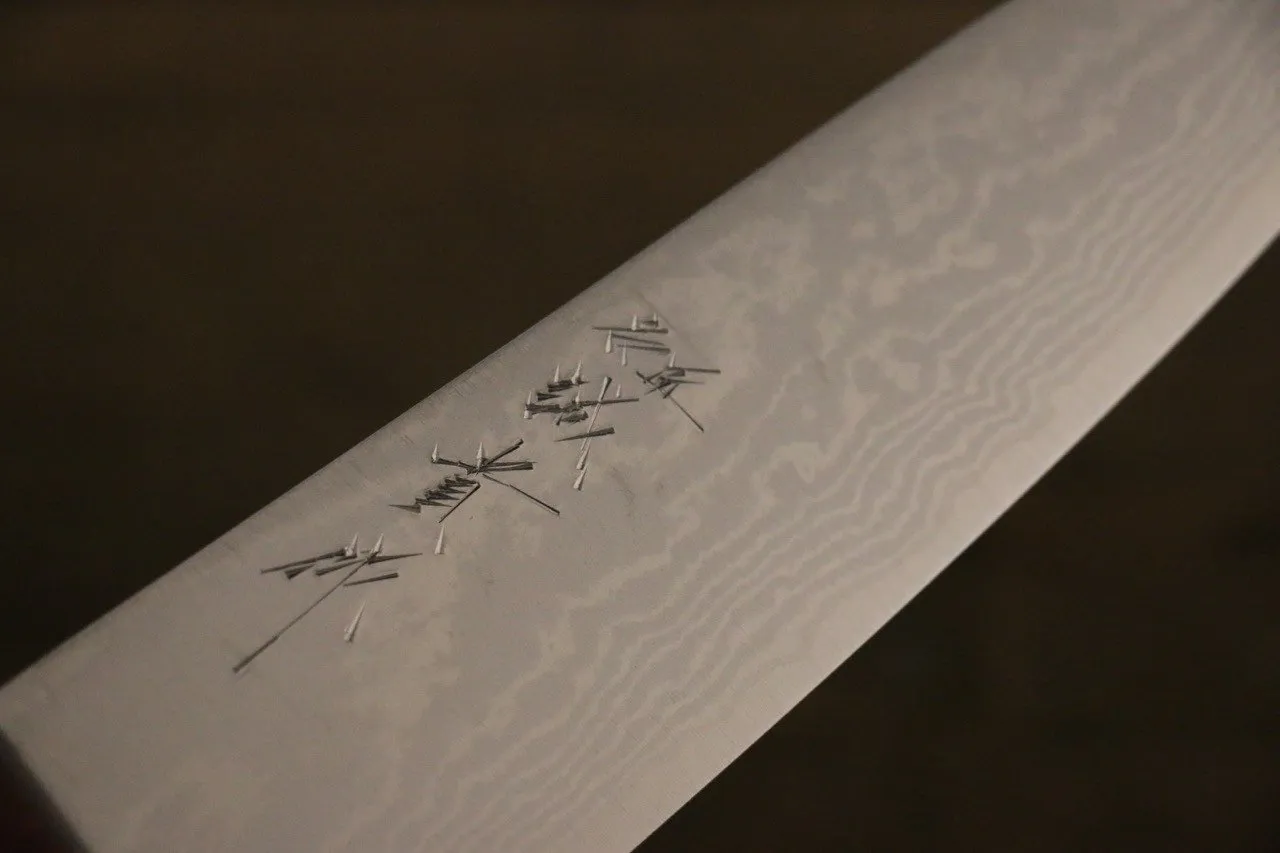 Shigeki Tanaka VG10 17 Layer Damascus Santoku  165mm Red Pakka wood Handle