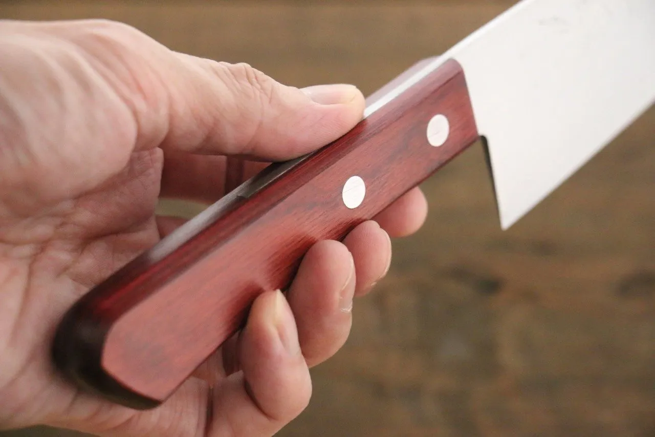 Shigeki Tanaka VG10 17 Layer Damascus Santoku  165mm Red Pakka wood Handle