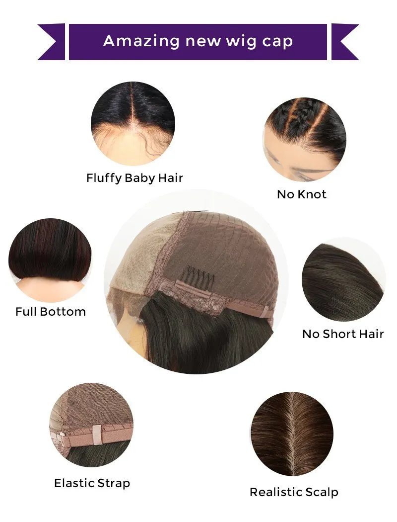 Silky Straight Human Hair Skin Base Lace Front Wigs