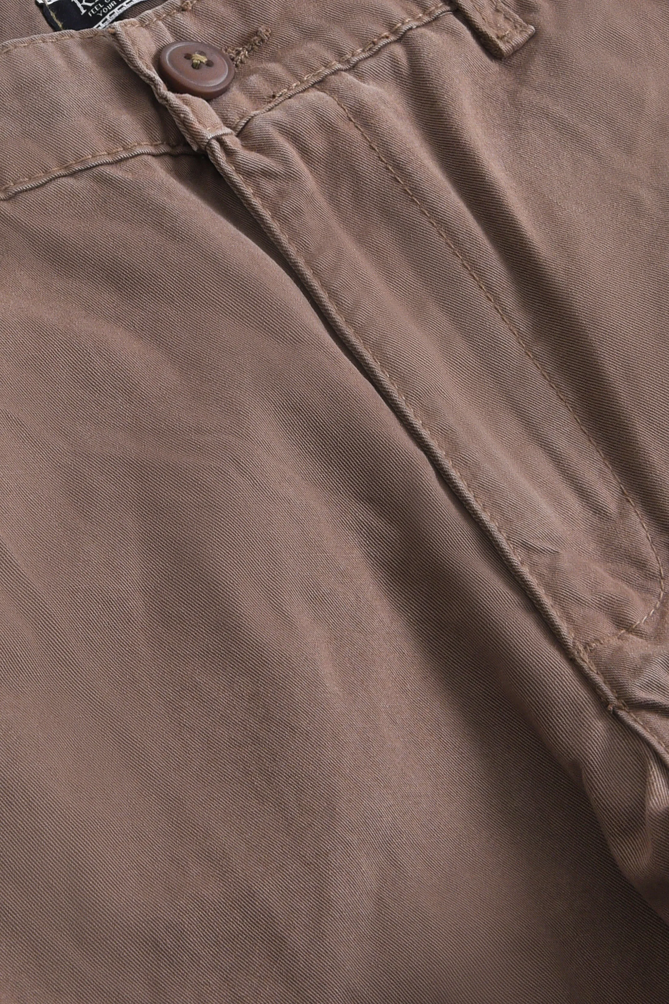 Slim Fit Cotton Pant Camel