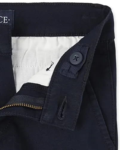 The Children's Place Boys Stretch Skinny Chino Pants,New Navy 2 Pack,12