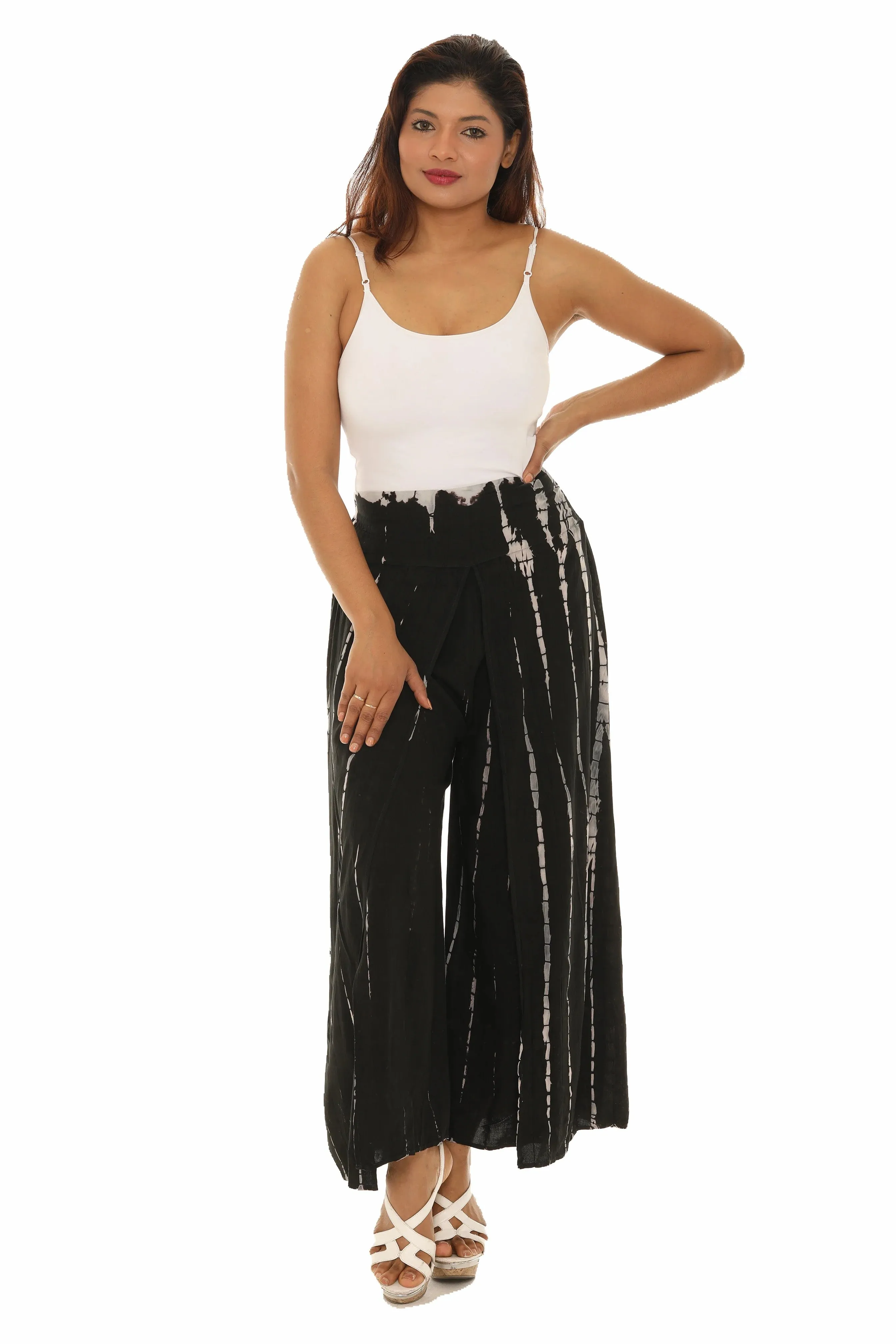 Tie-Dye Split-Hem Pants