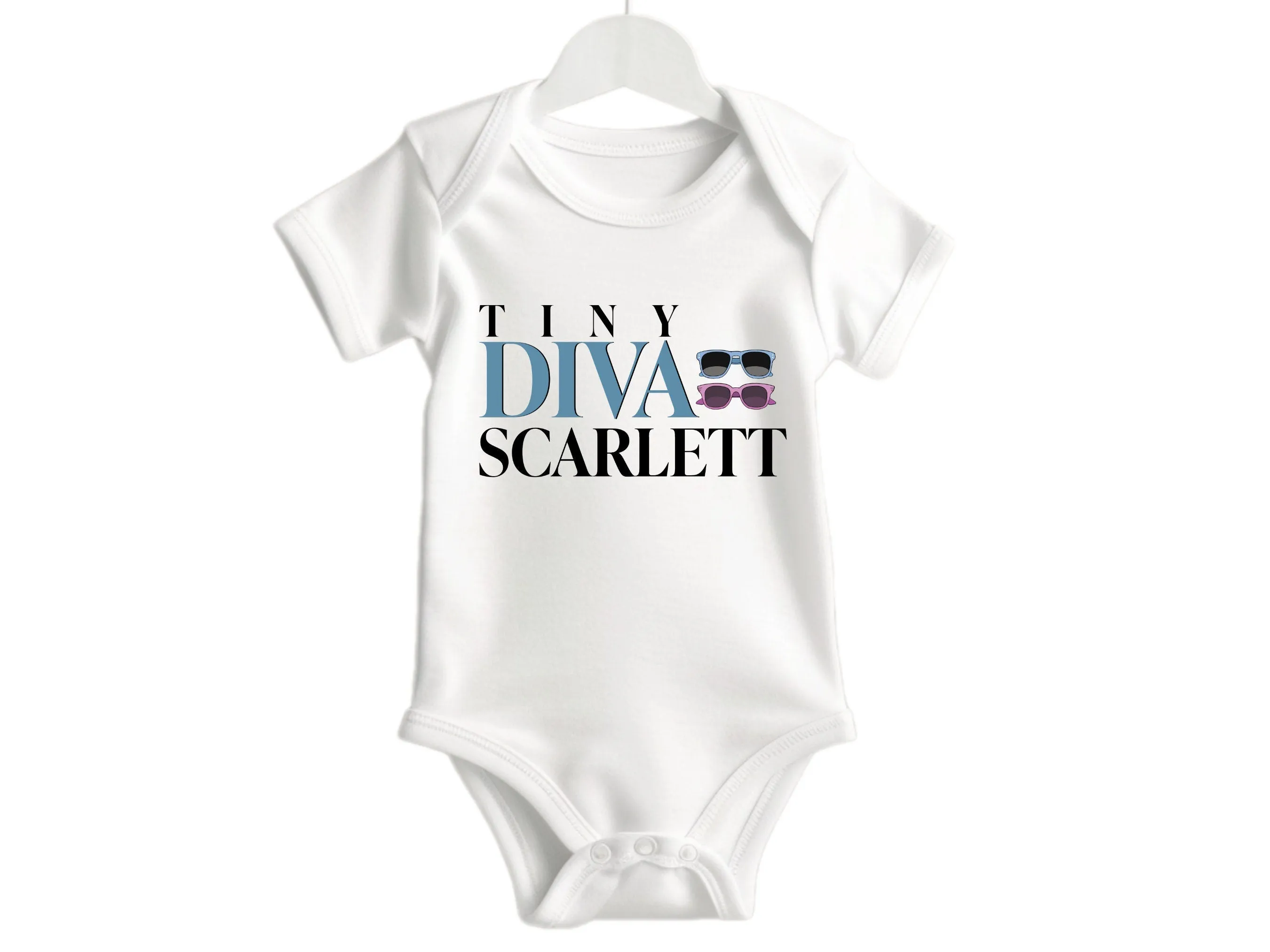 Tiny Scarlett Custom Baby Name Bodysuit Ideal Gift for Birthday or Christmas