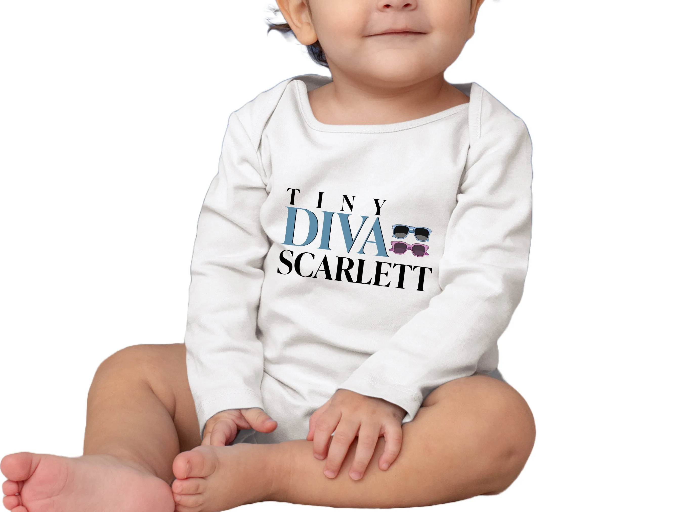 Tiny Scarlett Custom Baby Name Bodysuit Ideal Gift for Birthday or Christmas