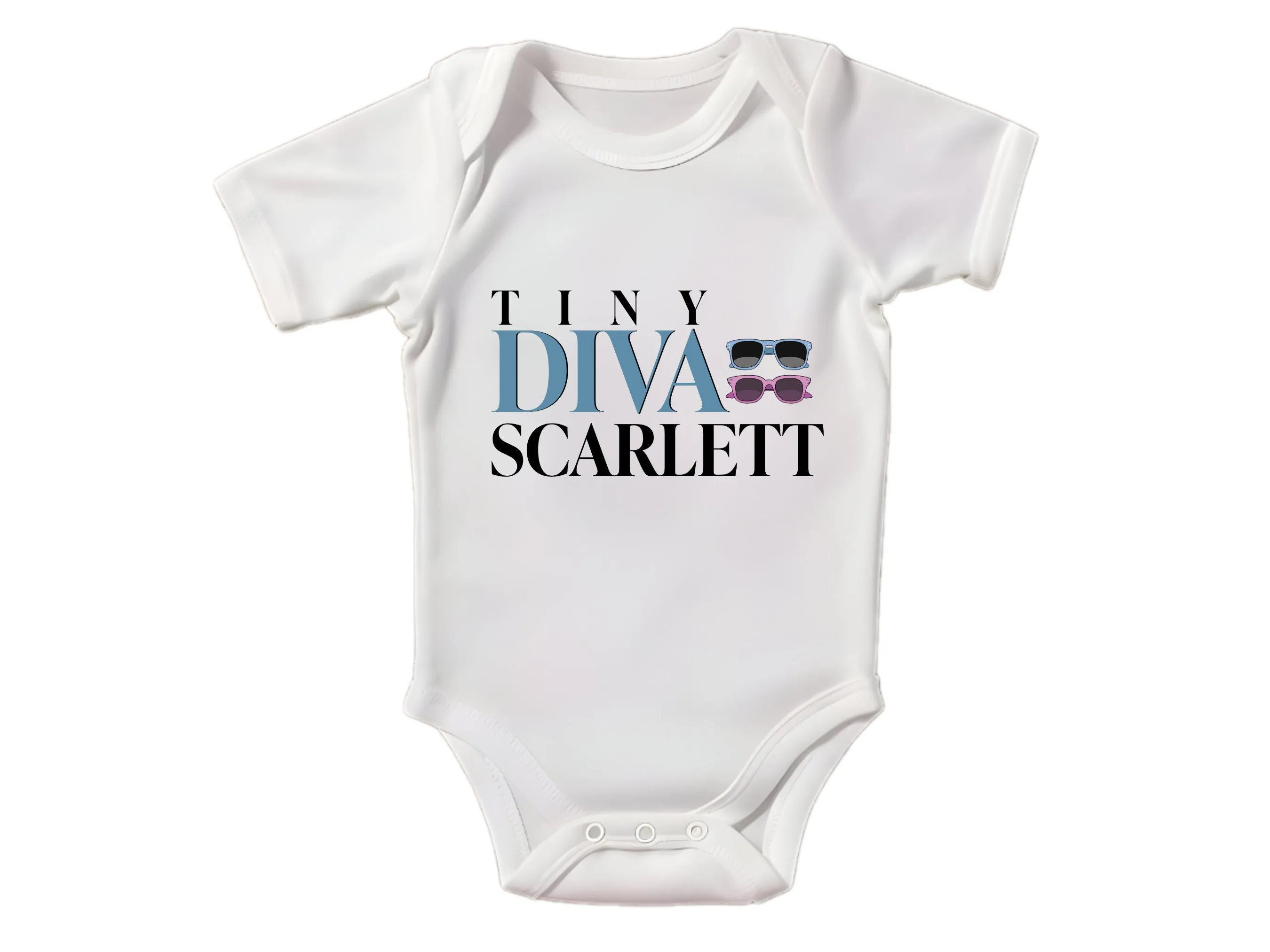 Tiny Scarlett Custom Baby Name Bodysuit Ideal Gift for Birthday or Christmas