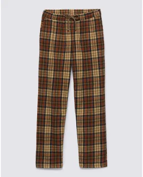 Vans Range Loose Tapered Flannel Pants - Taos Taupe/Burnt Henna