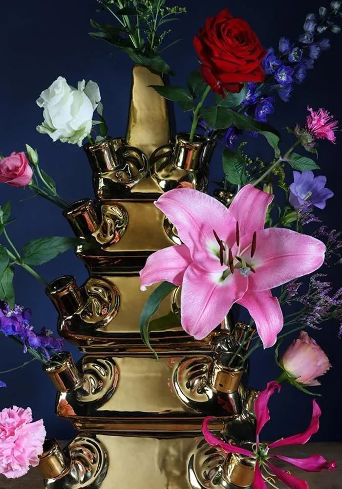 Vase Layer Doré