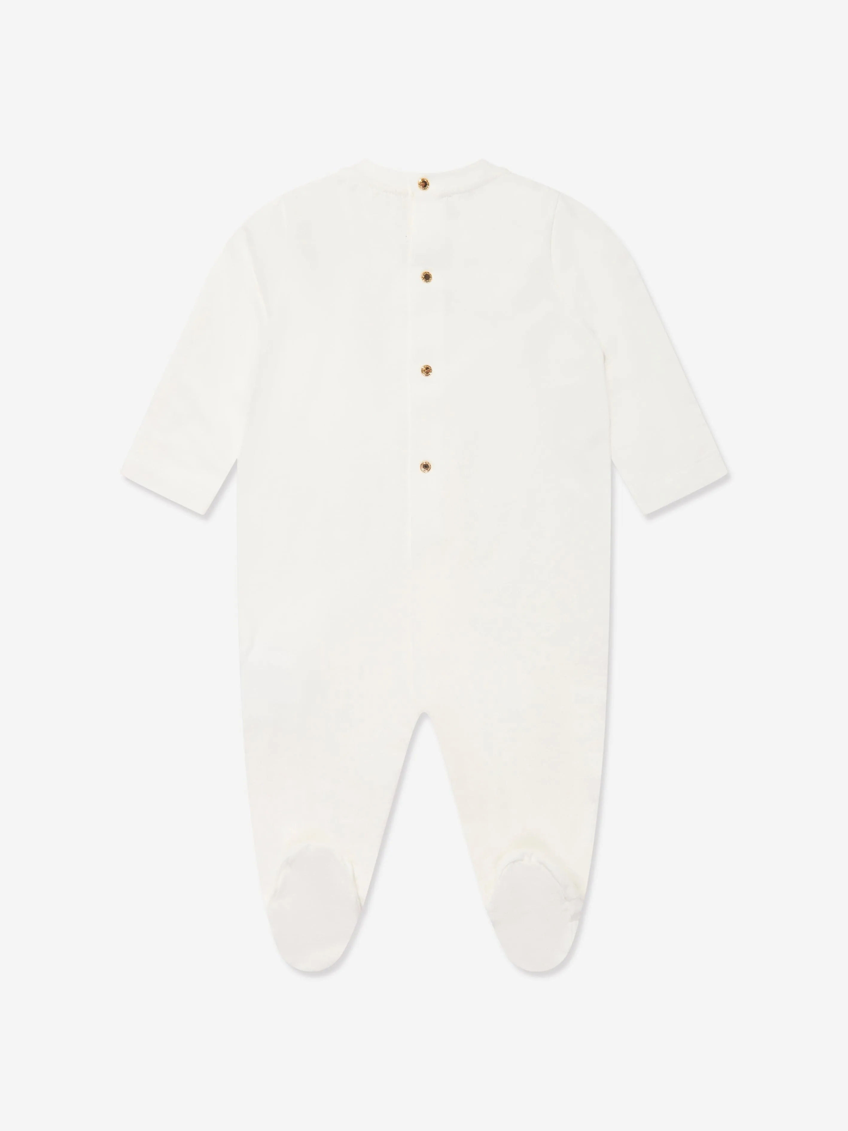 Versace Baby Barocco Bodysuit Gift Set in White