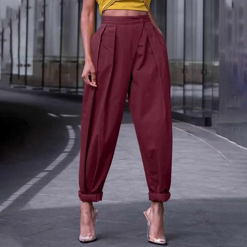 Vintage Baggy Harem Casual Loose High Waist Pleated Pants