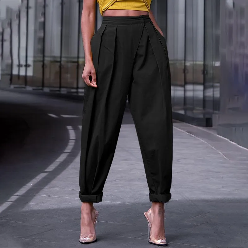 Vintage Baggy Harem Casual Loose High Waist Pleated Pants