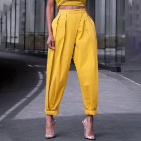Vintage Baggy Harem Casual Loose High Waist Pleated Pants