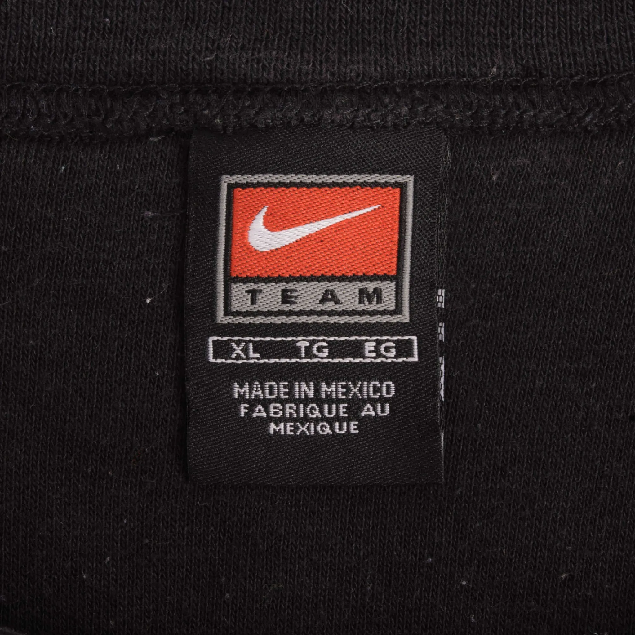 VINTAGE NIKE CENTER BIG SWOOSH BLACK SWEATSHIRT 1990S SIZE XL