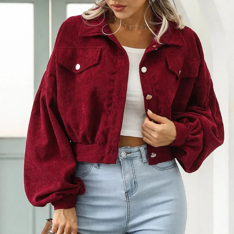 Women's Corduroy Bomber Jacket