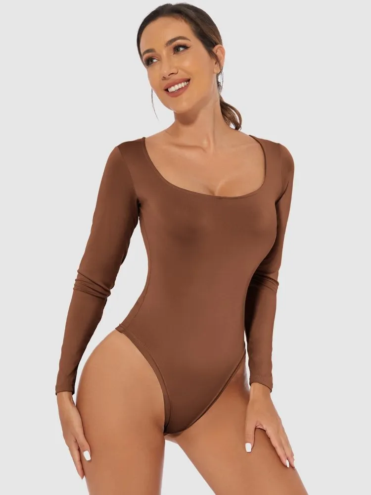Women’s Scoop Neck Bodysuit – Sleek, Comfortable & Versatile