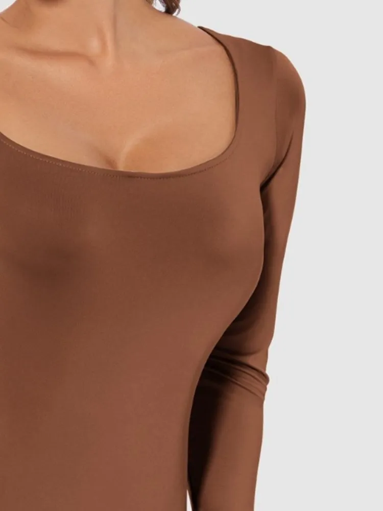 Women’s Scoop Neck Bodysuit – Sleek, Comfortable & Versatile