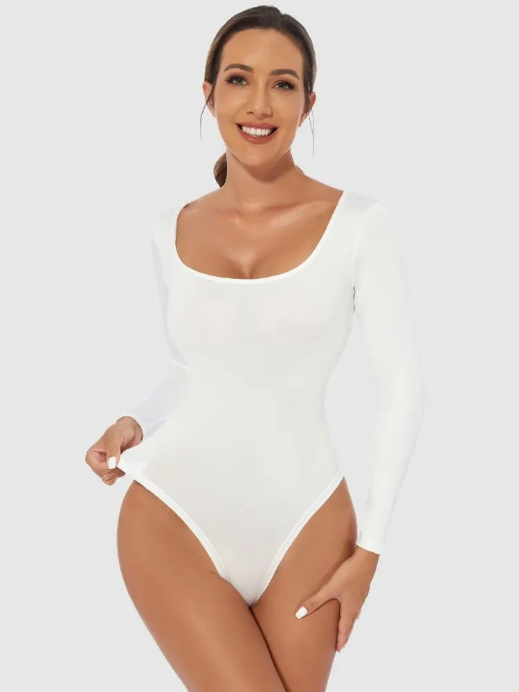 Women’s Scoop Neck Bodysuit – Sleek, Comfortable & Versatile