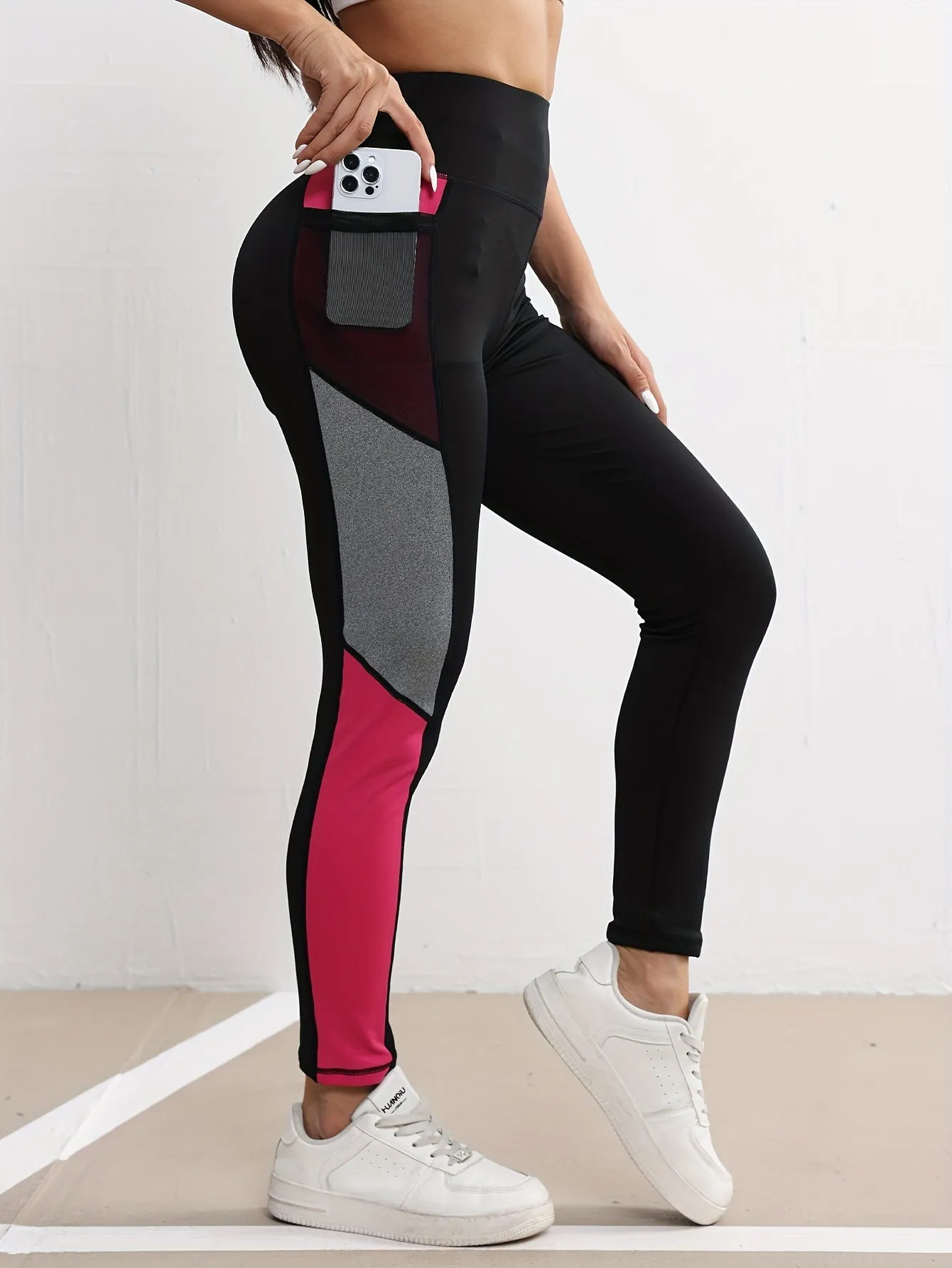 Women's Sports Contrast Color High Waist leggings