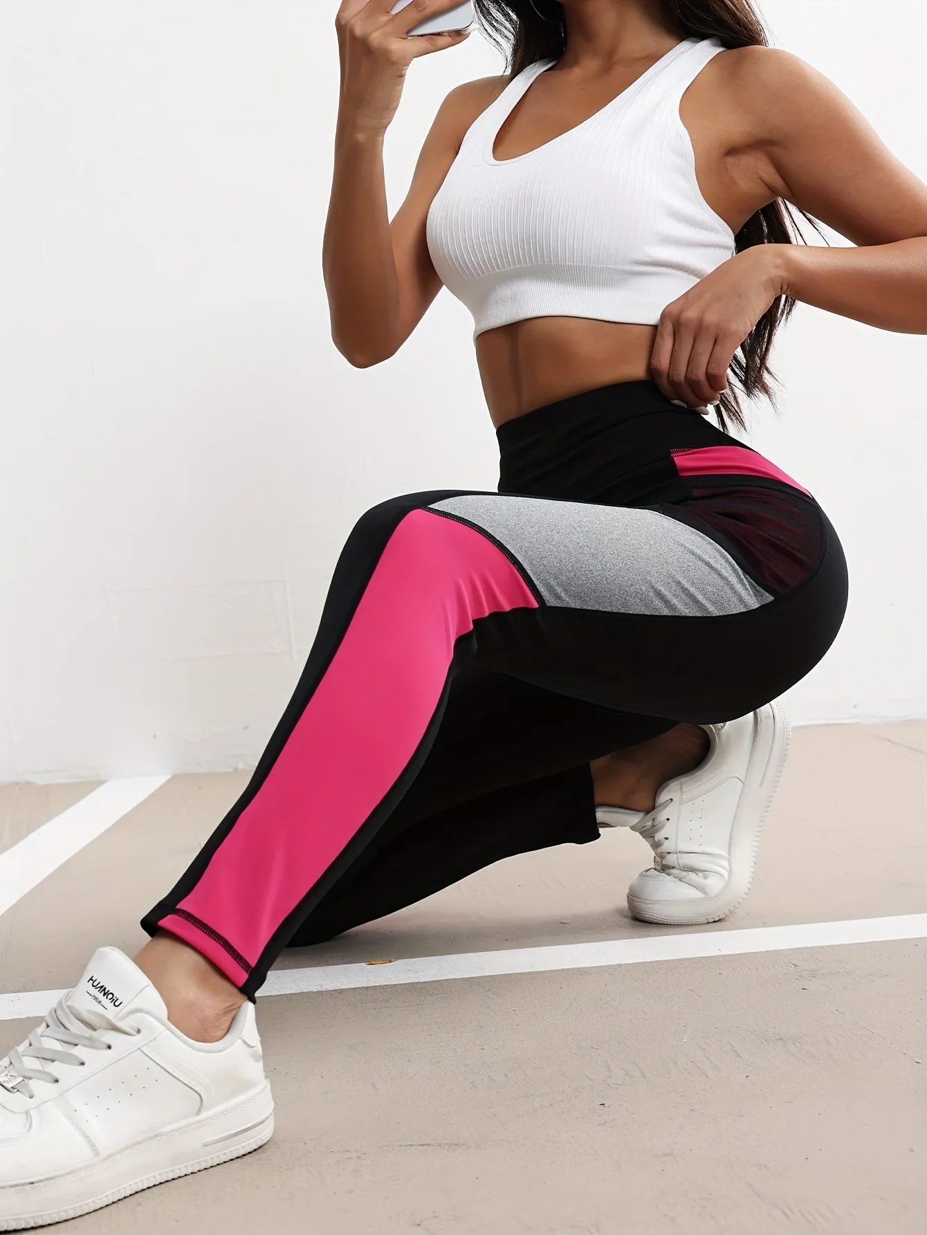 Women's Sports Contrast Color High Waist leggings