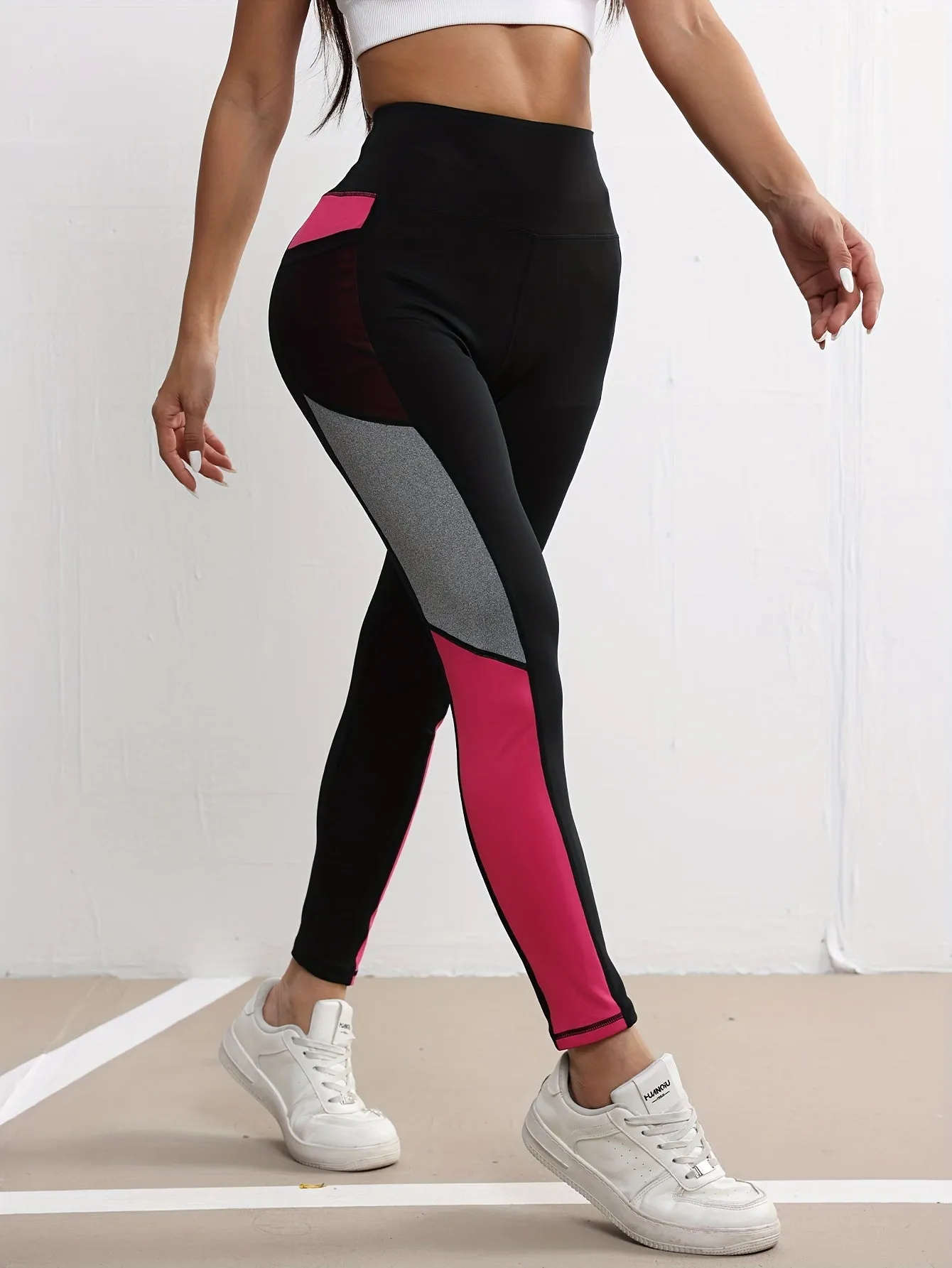 Women's Sports Contrast Color High Waist leggings